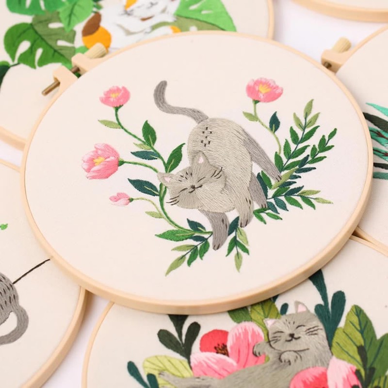 Embroidery Kit Set, Beginner Set, DIY Embroidery, Handicrafts, Instructions Included,