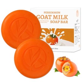 Persimmon Soap 2Er-Pack, Natürliche Desodorierende Und Feuchtigkeitsspendende Feste Seife, Naturseife Für Sanft Reinigende Ganzkörper-Intimpflege, Peelende Körpergeruchskontrolle