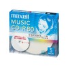 maxell CDRA80WP.5S CD-R for Music, 80 Minutes, White (Wide Printing)