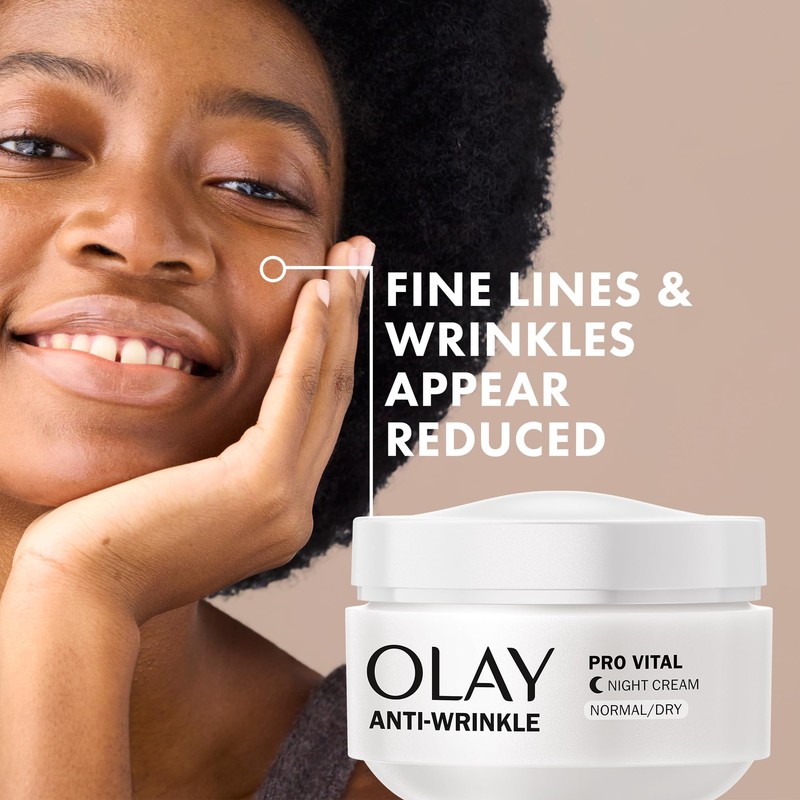 Olay Anti-Wrinkle Pro Vital Anti-Ageing Night Moisturiser, 50 ml
