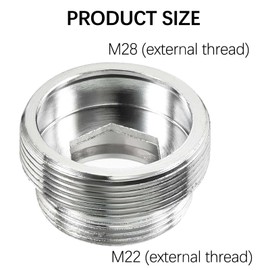 PHOGARY Female Tap Connector for Kitchen Sink Tap Shower Faucet Garden Adapter, Suitable for Diameter 28mm Faucet, M22 Male Thread Faucet Adapter