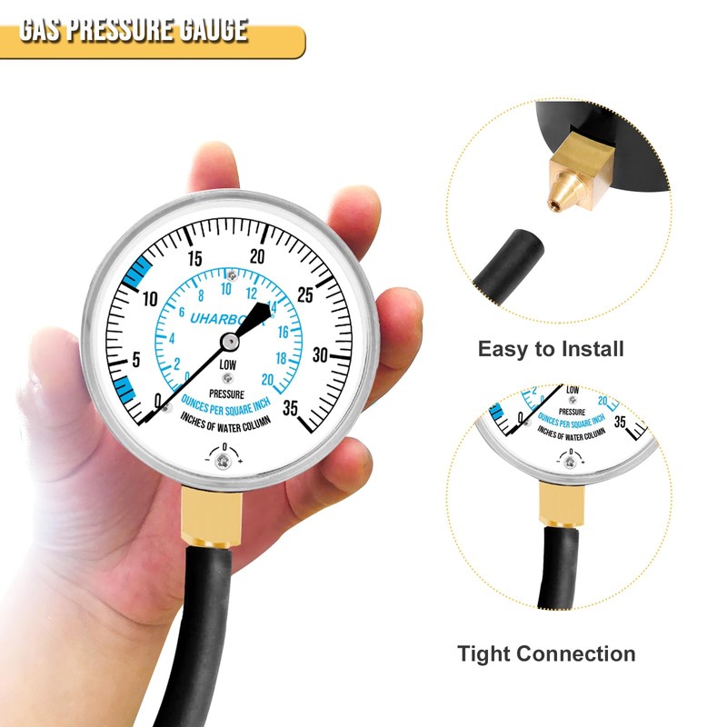 Manometer Gas Pressure Tester, Manometer LP Gas Pressure Tester Gauge