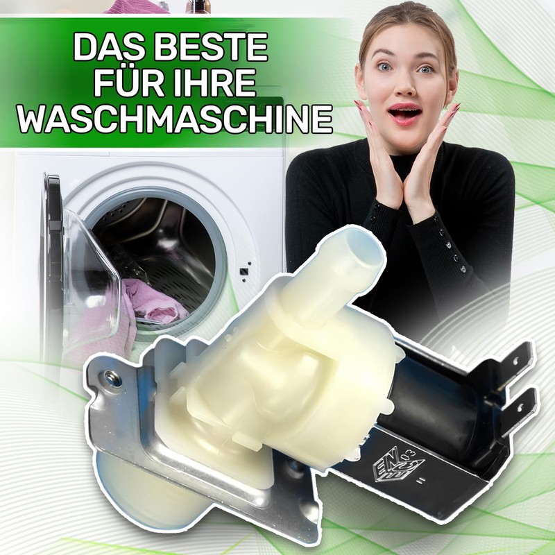 Valve on inlet for washing machine with 1 outlet 180°