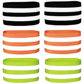 Pack of 6 Bicycle Trouser Clips, Elastic Reflective Band, Trouser Protection Bicycle with Strong Reflective Strips, Reflectors with Fastening for Outdoor Jogging Cycling (Colour Mix 1)