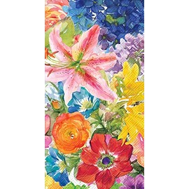 Boston International IHR 3-Ply Paper Napkins, 16-Count Guest Size, Abundant Floral