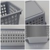 Leendines Small Plastic Storage Baskets, 6 Packs Slim Organizer Baskets