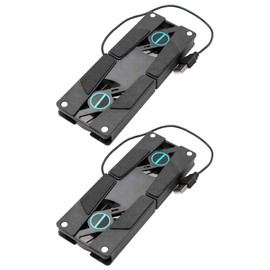 Operitacx Pack of 2 Gaming Cooling Pad USB Power Supply USB Portable Cooler Laptop Accessories Notebook Holder Heater Cooling Pad Fan for Laptops Folding Cooler ABS Black