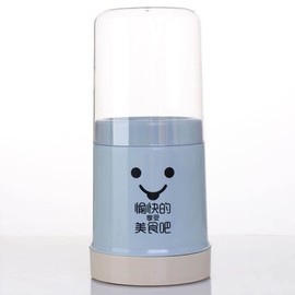 Cyrank Draining Chopstick Cage,Kitchen Utensil Holder Cultery Drainer Caddy with Lid,Removable Base,Silverware Holder Drying Utensil Crock for Kitchen(Blue)