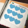 Mermaid Fish Scale Pattern Heart Shaped Planner Calendar Scrapbook Craft