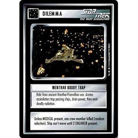 Decipher Star Trek CCG 1E Premier Limited (B Border) MENTHAR Booby Trap 34C