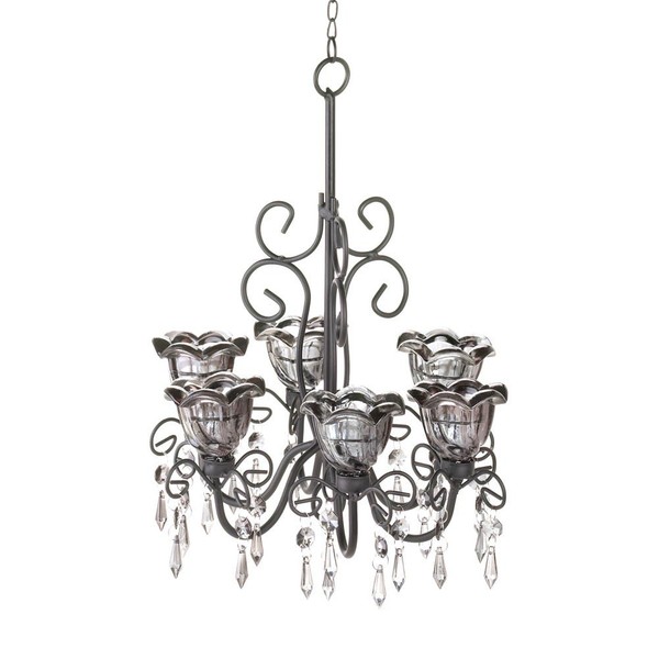 Accent Plus 10016072 Midnight Blooms Chandelier, Multicolor