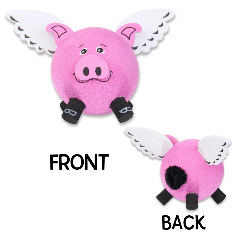 Flying Pig Hanging Rear-View Car Mirror Dangler Charm Auto Accessory