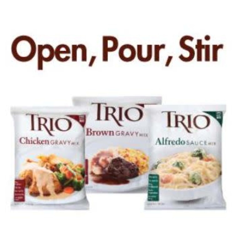 Trio Low Sodium Poultry Gravy Mix, Dehydrated Foods, Low Sodium