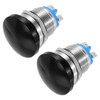 METALLIXITY 2PCS 5A 19MM 3/4" Momentary Mushroom Head Push Button