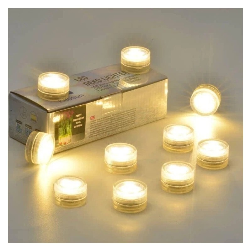 Mata Leon Mini Waterproof Battery LED TeaLight 20pcs 1.2" Battery