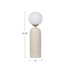 Bloomingville Stoneware Table Lamp with Frosted Globe and Inline Switch,