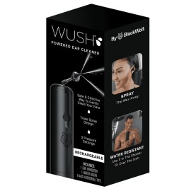 wush Black Wolf Wush Water-Powered Ear Cleaner Earwax Removal Kit Black NEW SEALED
