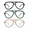 AMOMOMA 3 Pack Retro Oversized Aviator Reading Glasses for Women