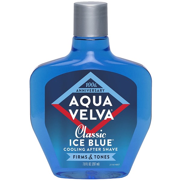 Aqua Velva Cooling Mens After Shave, Classic Ice Blue, Soothes, Cools, and Refreshes Skin- 7 Ounce