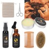 7pcs Male Beard Care Grooming Kit Professional Beard Brush Comb