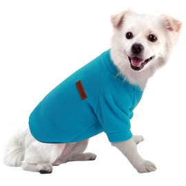HuaLiSiJi Small Dog Sweater Dog Sweatshirts for Small Dogs Chihuahua Clothes, Warm and Lightweight, with a Soft Texture, Easy to Wear and Bright Colors (Blue, Large)