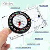 Nihtdoy Multipurpose Outdoor Compass for Hiking, Scouting, Camping, and Navigation