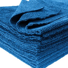 Eurow Ultrasonic Cut 300 GSM Microfiber Cleaning Towels, Streak-Free, Lint-Free, Ultra Absorbent, Scratch-Safe, for Auto Detailing, Home, Kitchen & Multipurpose Use, 16x16, 12-Pack, Blue