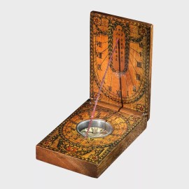 Antique Style DIPTYCH POCKET SUNDIAL / COMPASS
