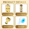 6 Pack Brass Garden Hose Tap Connector Kit, Brass Garden