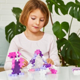 PLUS PLUS Big – 15 Piece Glitter Mix – Construction Building Stem/Steam Toy, Interlocking Large Puzzle Blocks for Toddlers and Preschool, Open Play Tube