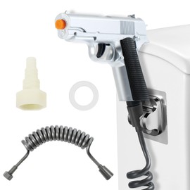 GANOVA Handheld Bidet Sprayer for Toilet, Adjustable Water Pressure, Easy Install Bidet Spray Kit for Toilet Bathroom Cleaning, Diaper Flushing, Pet Shower, Personal Cleaning (Silver)