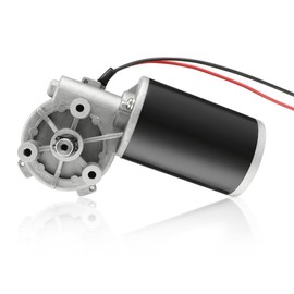 uxcell DC24V 80W 50RPM 6N.M Reversible Worm Gear Motor High Torque Speed Reducing Electric Gearbox Motor-JCF63R