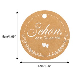 G2PLUS Beautiful that you are there gift tags, round wedding pendant for guest gifts, brown paper labels pendant with string for wedding favours
