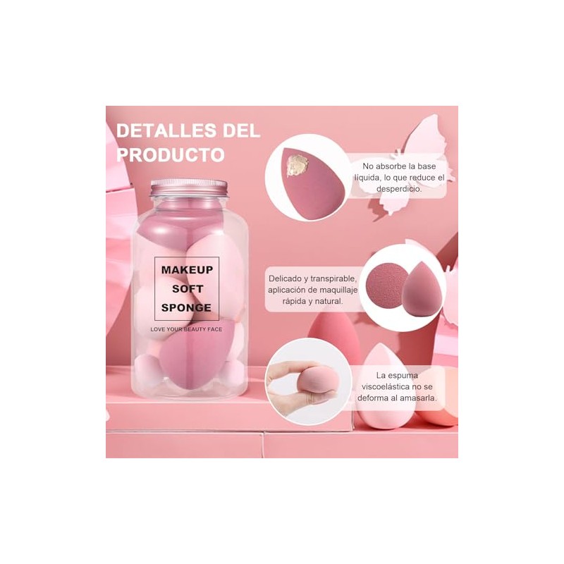 Esponja De Maquillaje Multifuncional 3 En 1, Esponja Maquillaje, Set