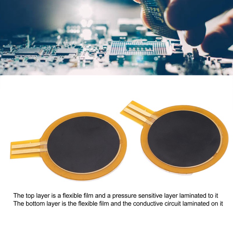 2PCS Thin Film Pressure Sensor Waterproof Wear Resistant Force Sensing