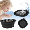 Foldable Silicone Washbasin For Facial Ice Application, Built-In Ice Tray