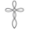Dicksons Open Oval Flowing Metal 16 inch Decorative Wall Cross