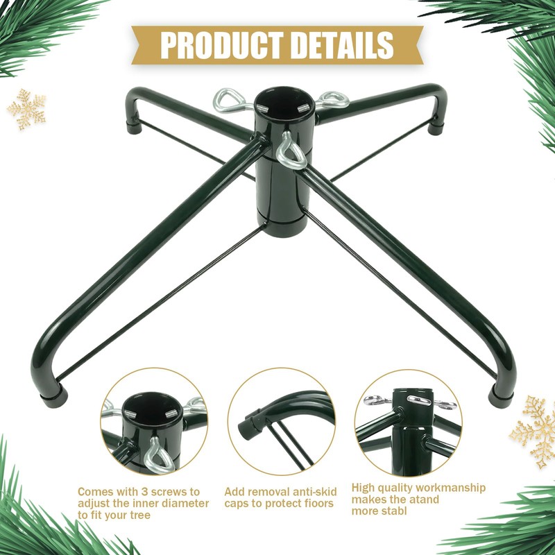 Christmas Tree Stand for Artificial Trees, Folding Metal Tree Base
