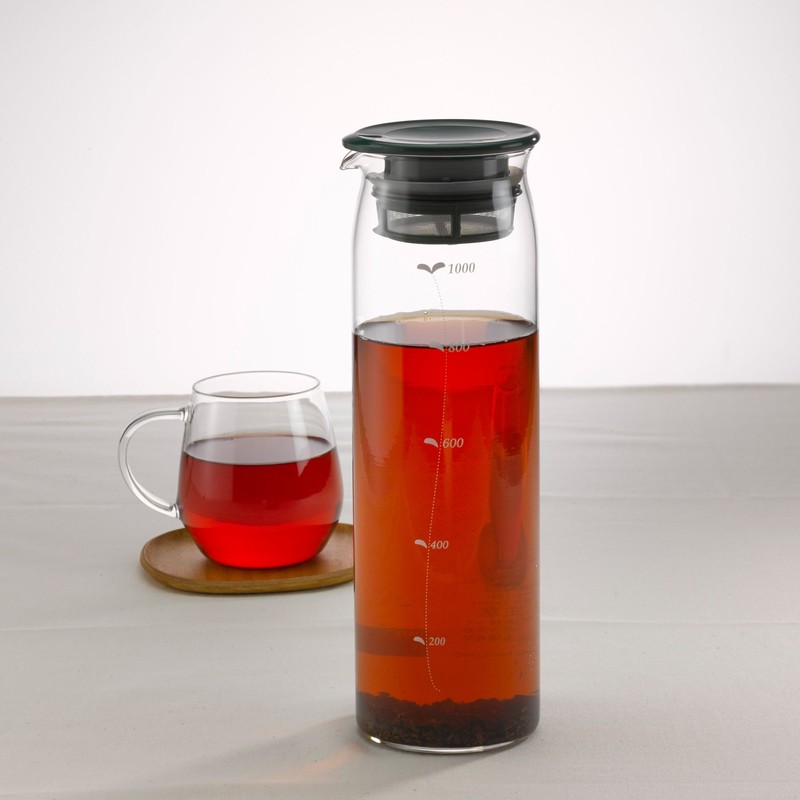 HARIO MD-10DG Cold Brew Tea Pot, Hot Water/Dishwasher Safe, 33.8
