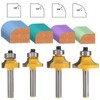 Bohaner 1/4 Inch Shank Round Over Edging Router Bit Set