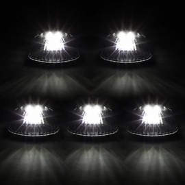 JUEDIMA Roof Running Light Chrome Housing White LED Cab Roof Lamps Fits for Dodge Ram 1500 2500 3500 1994-1998 55054894