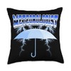 Meteorologist Weatherman Meteorology Umbrella Bootleg Style Throw Pillow