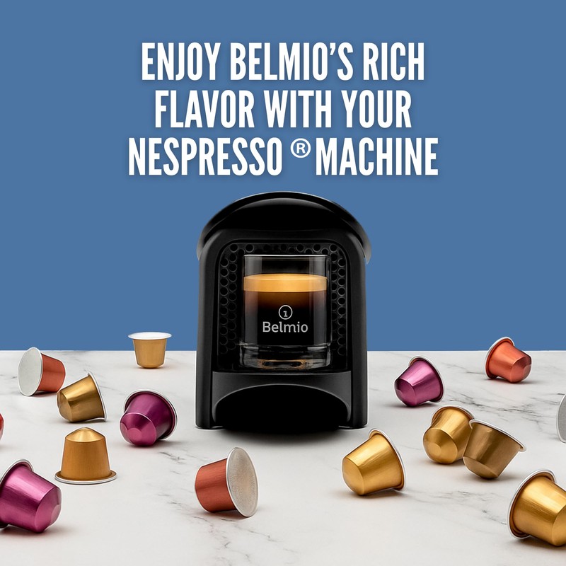Belmio Decaffeinato Espresso Coffee Pods, Medium Roast