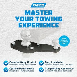 Eaz-Lift Left or Right 2-inch Ball Mount Adapter | Made of Durable Powder-Coated Steel | (48386)