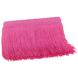 AMZTKDIY Sewing Fringe Trim Fringes 5 Yards for Clothing Accessories DIY Craft Latin Wedding Dress Lamp Shade Decoration (4 Inch Rose Pink)