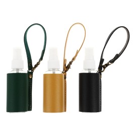WOFASHPURET Portable Spray Bottle, 3pcs 60ml Hand Holder with Keychain, Plastic Empty Travel Bottle Refillable Liquid Containers for Cosmetics Toiletries Liquids(Black + Green+ Yellow)