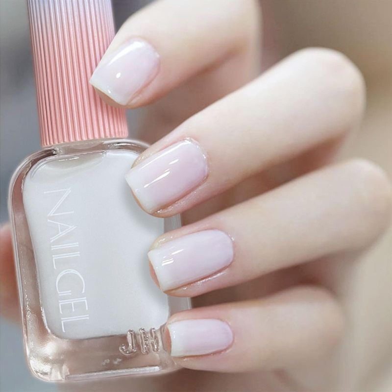 COSMOO 12ML Milky White Quick Dry Nail Polish, Jelly White