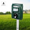 Solar Ultrasonic Animal Repeller, Cat Repellent, Motion Detection, Siren and