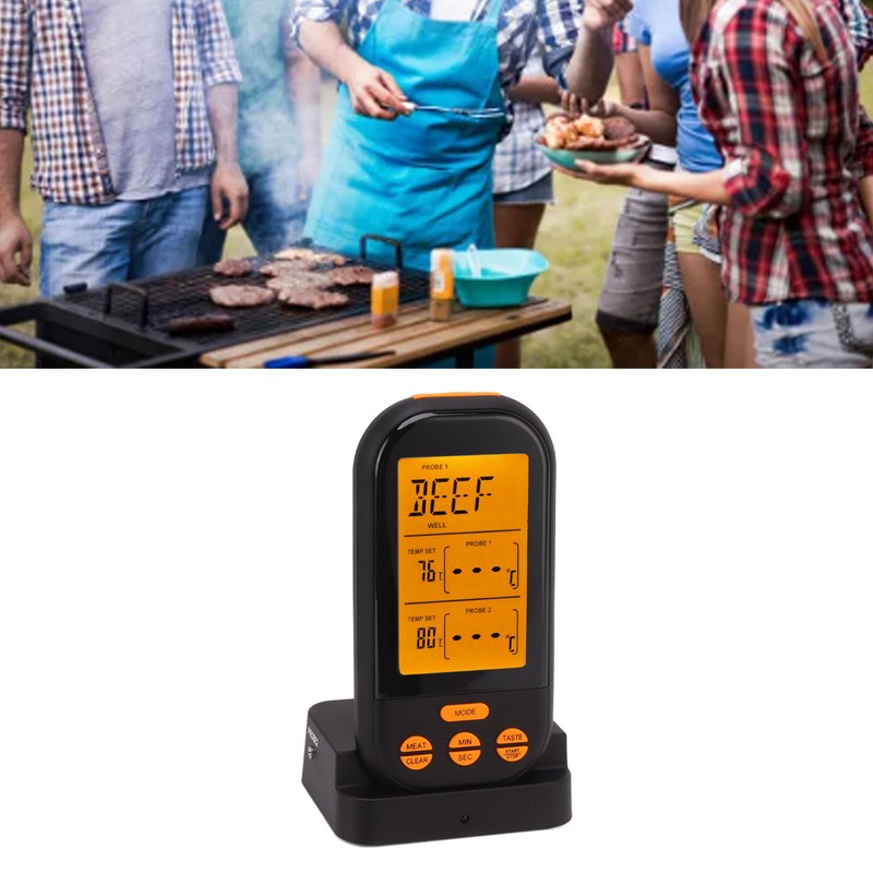 EN2010 1 Wireless Dual Probe Thermometer Kitchen Meat Thermometer Digital