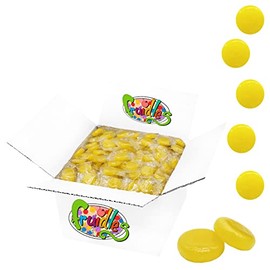 Fruidles Discs Button, Hard Candy, Individually Wrapped - Lemon Discs, Bulk - 5 Pounds